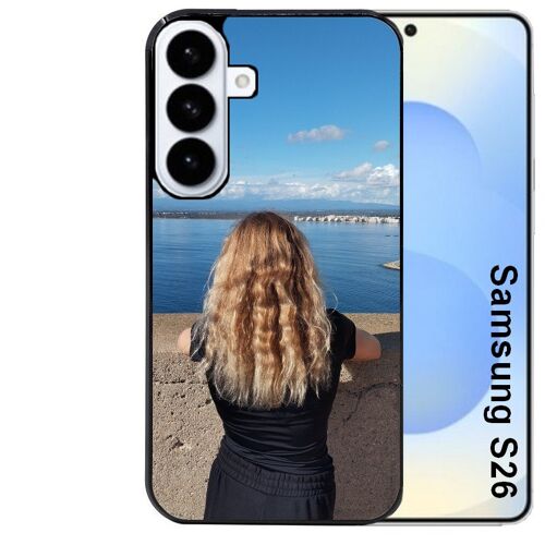 Coque noire pour Galaxy S26 avec votre photo personnalisee