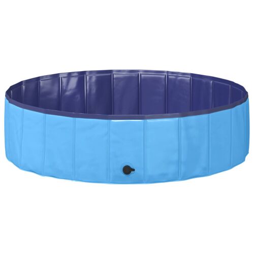 Vidaxl Piscine De Nage Pliable Pour Chien Bleu 120 X 120 X 30 Cm Pvc