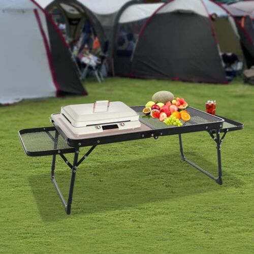 Table De Camping Pliante Réglable En Hauteur ¿ Table Portable Multifonction Pour Camping Et Barbecue