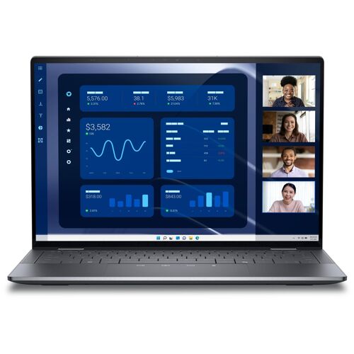 DELL Latitude 9450 2-in-1 Intel Core Ultra 7 165U Hybride (2-en-1) 14" Écran tactile Quad HD+ 32 Go LPDDR5x-SDRAM 1 To SSD Wi-Fi 7 (802.11be) Windows 11 Pro Nordique Gris