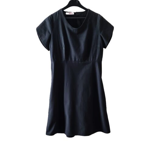 Robe Jeanne Petits Pois Taille 40 Gris Foncé Comme Neuve