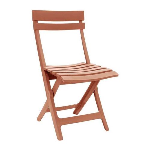 Chaise Pliante Grosfillex Miami Terracotta Plastique Légère 93 Cm
