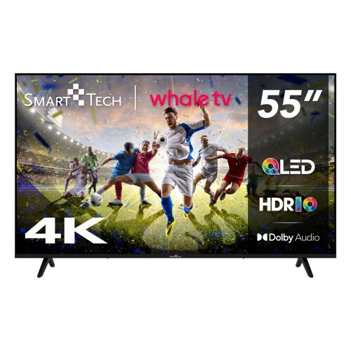 Smart Tech TV QLED 4K UHD 55" (139 cm) Smart TV Whale OS-55QH02K- Molotov, Netflix, Prime Video, Disney+ 3xHDMI - 2xUSB; Son Dolby