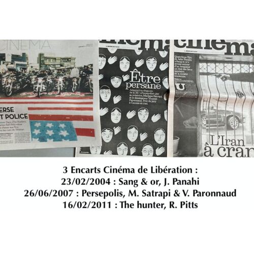 Cinéma Iranien = 12 Plaquettes 4 Pages / 3 Encarts Cinéma De Libération & 1 Revue (Jeune Cinéma/V.O.) + Dossier De Presse : Dans Les Rues De L'amour, Khosro Sinaie : 7 Feuillets