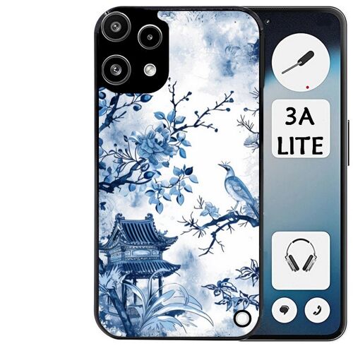 Coque noire Taperso pour Nothing phone 3A LITE avec motif japan art
