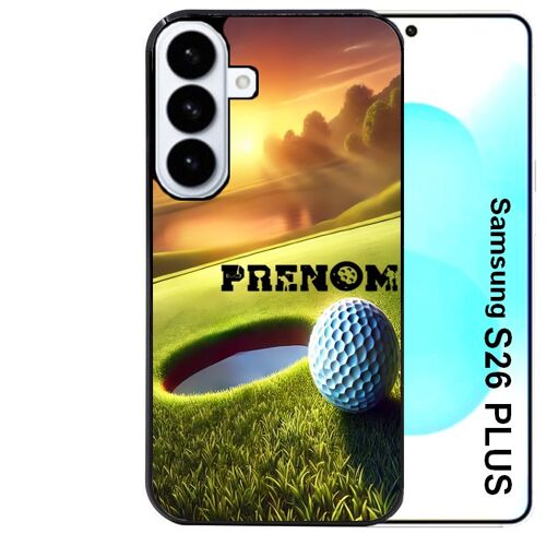 Coque noire Taperso pour Galaxy S26 PLUS avec motif golf personnalisee