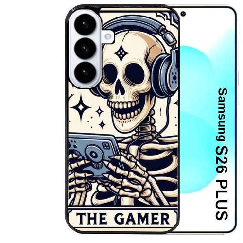 Coque noire Taperso pour Galaxy S26 PLUS avec motif mort gamer