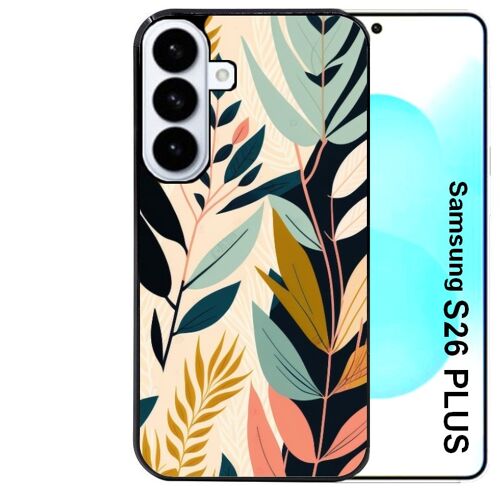 Coque noire Taperso pour Galaxy S26 PLUS avec motif vintage et fleur