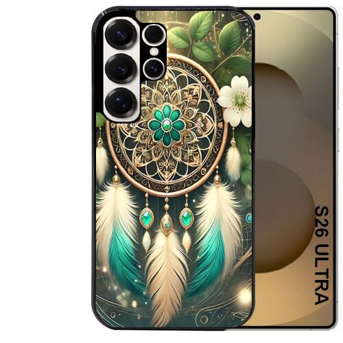 Coque noire Taperso pour Galaxy S26 ULTRA avec motif dreamcatcher talisman