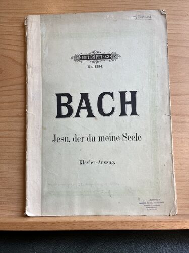 Bach Cantate N°78 Jesu Der Du Meine Seele Partition Chant Piano Éditions Peters