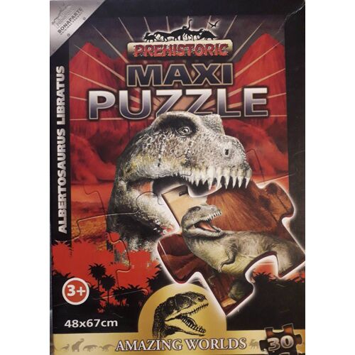 Prehistorique Maxi Puzzle ( 48 * 67 cm ) - 30 pièces - Amazing Worlds - Albertosaurus Libratus - Prehistoric Bonaparte
