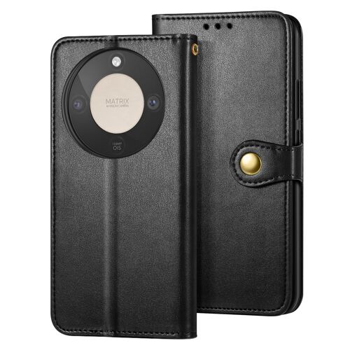 Étui Folio Portefeuille pour Honor Magic 8 Lite avec Dragonne et Porte-cartes Noir