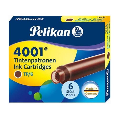 Pelikan Tintenpatronen 4001 Tp/6, Brillant-Braun