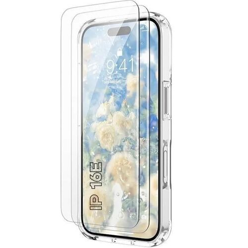 Verre Trempé pour iPhone 16e - Film en Protection écran - Sans Bulles - Dureté 9H - 2 Pièces - NONOVIVI