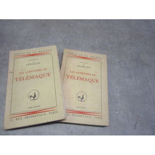 2 Vol 1 2 Oeuvres De Fenelon Les Aventures De Telemaque Editions Rene Hilsum 1934