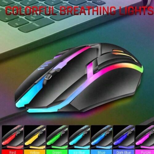 Souris filiaire noir à LED gaming