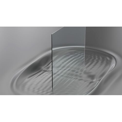 Verre feuilleté trempé garde-corps - 8+8 mm - 990 × 980 mm - Bords polis - Opaque