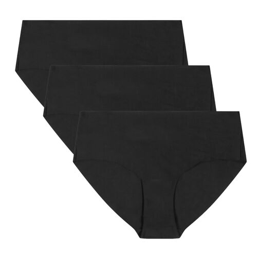Under Armour - Women's Pure Stretch Solid Hipster Pants 3 Pack - Sous-Vêtement Taille Xs, Noir