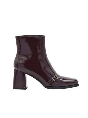 Bottines Bordeaux À Talon Carré - 39