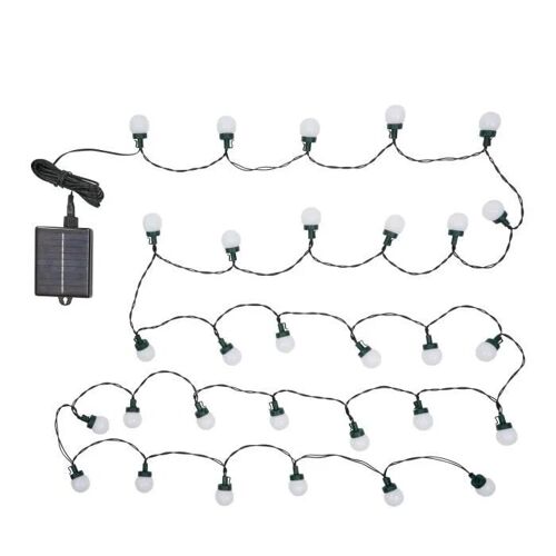 Guirlande Festoon Smart Garden Multipower 4,35 M 30¿35 Lampes Led Globe Solaire Et Basse Tension