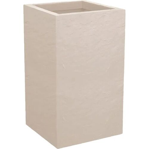 Jardinière Carré Haute Eda Volcania Up 36 L Beige 29,5x29,5x49,5 Cm