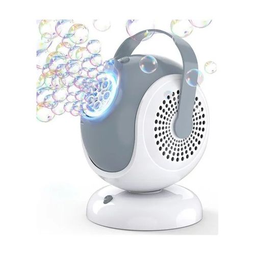 Machine à Bulles Automatique Bubble Blaster 360° avec Effets Lumineux LED Jouet à Piles pour Jardin et Anniversaire