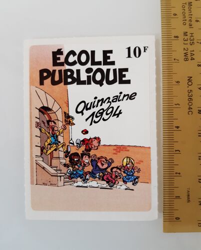 Autocollant Ecole Publique Quinzaine 1994 10fr - Le Petit Spirou