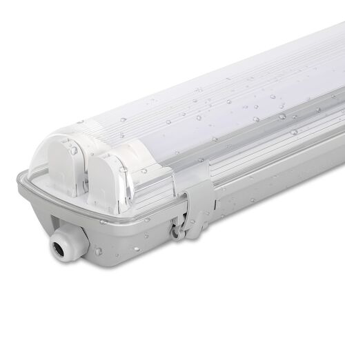 20x Réglette Led Étanche Lampe Led Pour Pièces Humides Lampe Ovale Pour Extérieur 120cm 2 X 18w Blanc Neutre