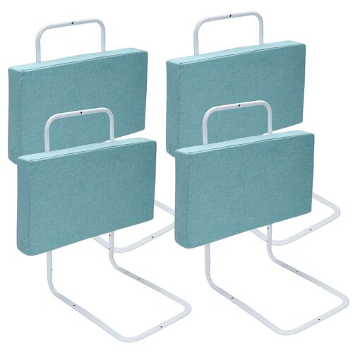 Barrière De Lit Réglable En Hauteur 200 Cm Anti-Chute Tube En Acier Réglable De 40 À 60 Cm Pour Lit D'enfant Lit De Parent Vert Marin