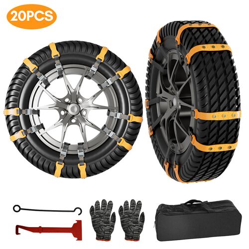 Chaînes À Neige 20pcs , Ceinture De Pneu Réglable, 165-275mm, Tire Chaînes Pour Voiture De Extérieure