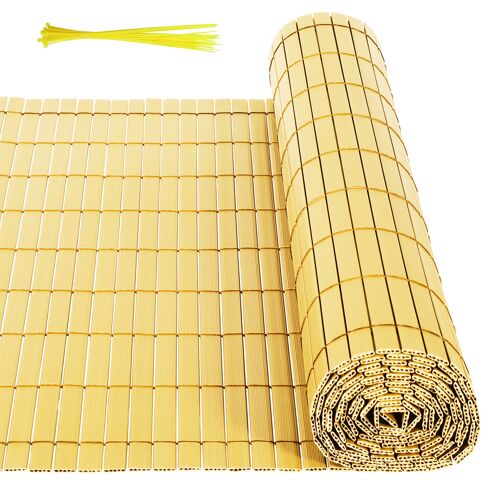 Canisse En Pvc Protection Anti Regard Pour Jardin Et Balcon Ultra Résistant Pvc Bambou 140 X 900cm