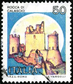 Timbre Oblitéré Italia, Rocca Di Calascio, Vangelli, 50