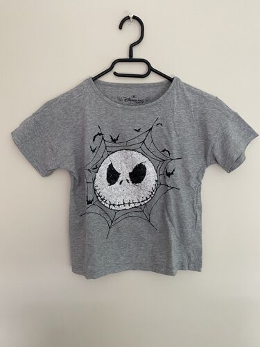 T-Shirt Gris Jack Skellington Disneyland Paris Taille 8 Ans