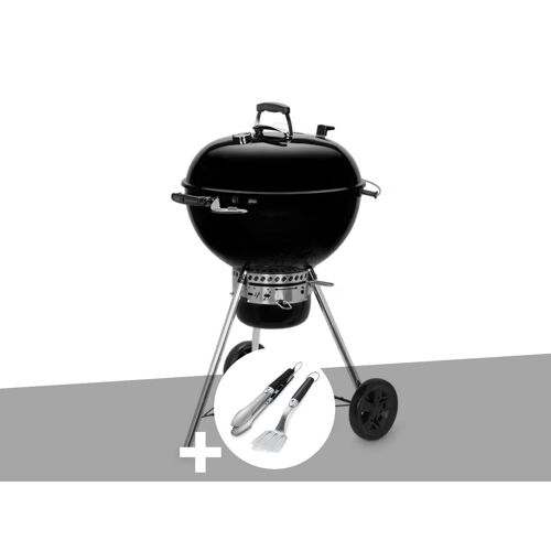 Barbecue charbon Master-Touch GBS 57 cm E-5750 Noir + Kit ustensiles Premium 2 pièces ¿ Weber