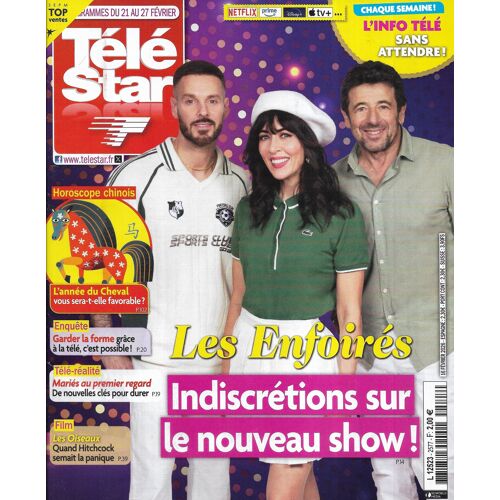 Tele Star N°2577 21/02/2026 Patrick Bruel, M.Pokora & Nolwenn Leroy "Les Enfoirés"/ Melanie Griffith/ "Columbo"/ Adil Rami/ Pierre Arditi/ César 2026/ Angelina Jolie