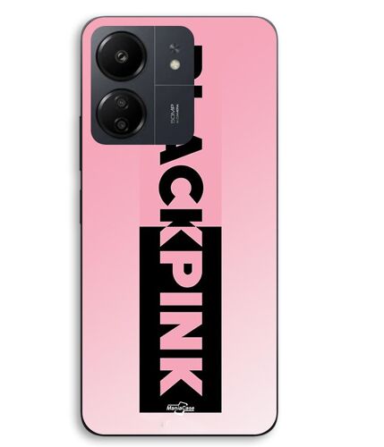 Coque Pour Xiaomi Redmi 13C 4g Blackpink logo rose et noir Maniacase