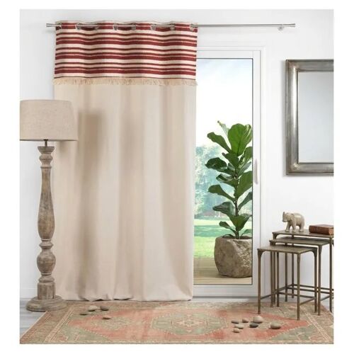 Rideau A Oeillets En Coton 140 X 240 Cm Atlas Terracotta