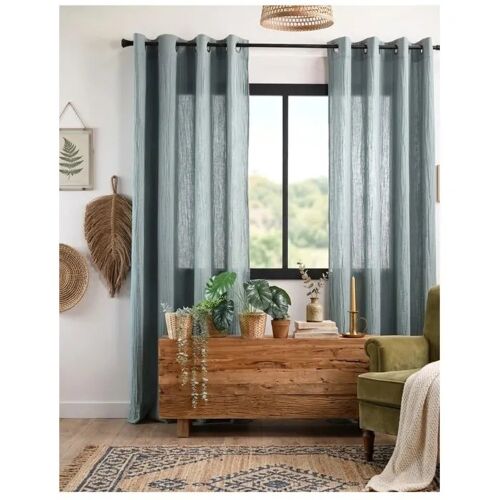 Rideau En Gaze De Coton 140 X 260 Cm Pop Colors Sauge