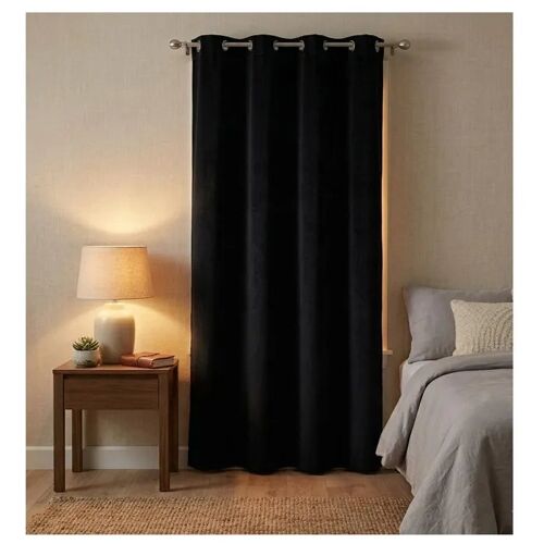 Rideau A Oeillets 140 X 280 Cm Absolu Noir