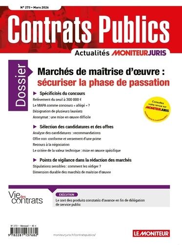 Accp N° 273 Mars 2026 - Contrats Publics L'actualité De La Commande Et Des Contrats Publics