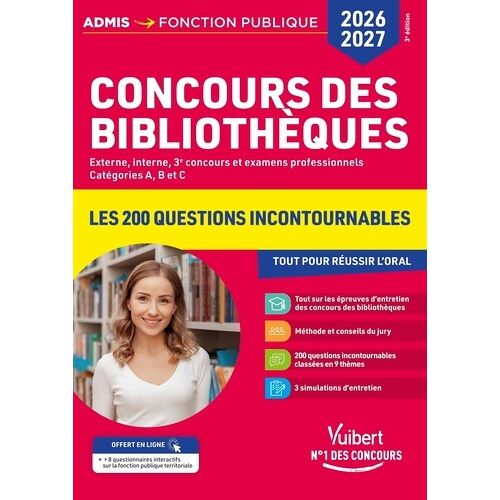 Concours Des Bibliothèques Externe, Interne, 3e Concours Et Examens Professionnels - Catégories A, B Et C - Les 200 Questions Incontournables