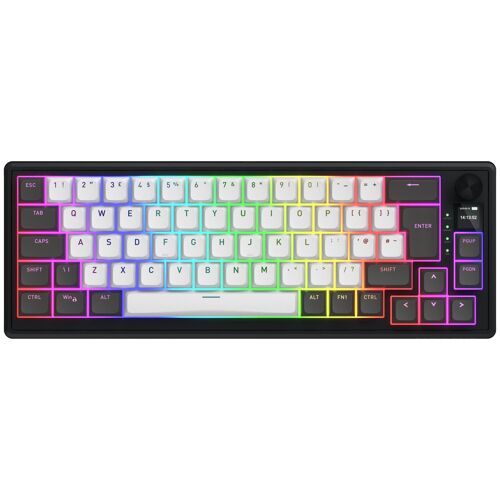 HATOR Skyfall Pro Wireless 65 clavier Gaming USB + RF Wireless + Bluetooth QWERTY Anglais britannique Noir et Gris