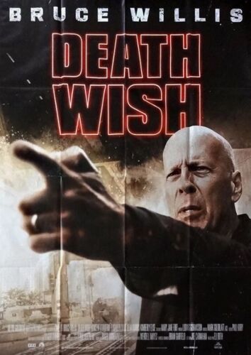 Death Wish - Affiche Originale De Cinéma - Format 120x160 Cm - Un Film De Eli Roth Avec Bruce Willis, Vincent D'onofrio, Dean Norris, Elisabeth Shue, Jack Kesy - Année 2018