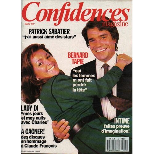 Confidences 5 1987 Bernard Tapie/Frederic Francois/Sophie Arthur/Claude Francois/Marie Paule Belle (6p)/Amanda Lear/Kimera/Yves Renier/Emmanuelle Beart/Richard Berry/Elli Medeiros/Pascal Sevran/Lio