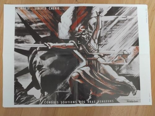 Liberté, Liberté Chérie - Affiche De Propagande Alliée - Seconde Guerre Mondiale