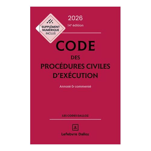 Code Des Procédures Civiles D'exécution 2026 14ed - Annoté Et Commenté