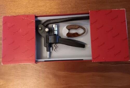 Tire- Bouchon Manuel Professionnel À Levier Screwpull En Coffret + Coupe-Capsule