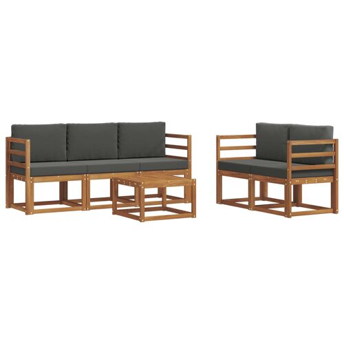 Vidaxl Ensemble De Canapés D'extérieur Naturel Et Anthracite