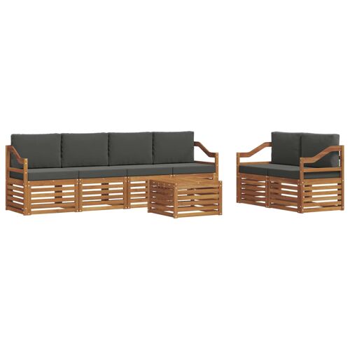 Vidaxl Ensemble De Canapés D'extérieur Naturel Et Anthracite