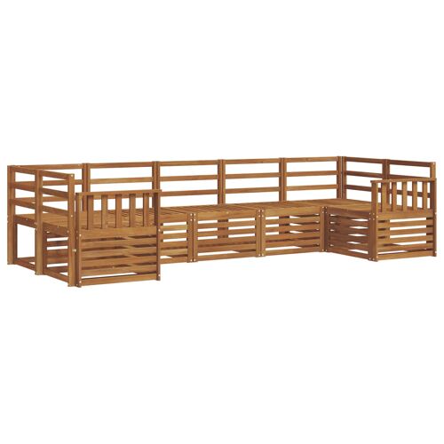 vidaXL Ensembles de canapés 7 pcs Naturel Bois d'Acacia Massif
